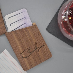 Tarjetero personalizado para tarjetas de visita, dinero o tarjetas de crédito con cierre magnético