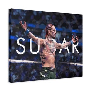 Canvas Art, Sugar Sean O&#39;Malley - UFC Posters, MMA Wall Art, Gifts for Him, Man Cave Decor