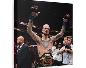 Sean O'Malley Champ canvaskunst: UFC MMA-poster, decor mangrot