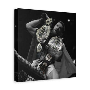 Conor McGregor Double Champ Canvas: UFC MMA Wall Art
