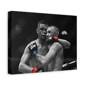 Canvas Art, Nate Diaz and Conor McGregor in Dry Brush Art Style - UFC Posters, MMA WallArt, UFC Gifts, Fighter Prints, Gifts for Him,