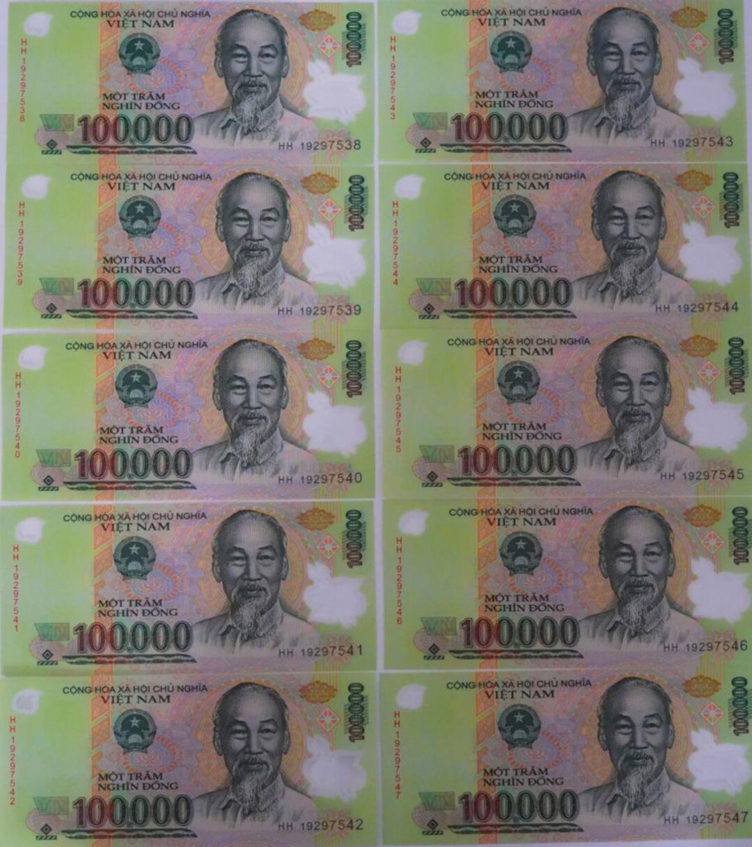 One Million Vietnamese Dong in 100K Denomination 10x 100K Etsy