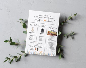 Programa de casamento personalizado