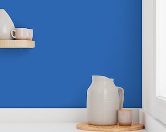 Royal Blue Removable Wallpaper, Peel and Stick, Renter Friendly