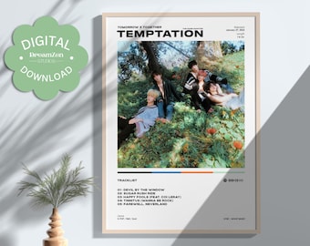 TXT - Temptation Album Poster, Minimalist Music Print,  Digital Download, Aesthetic KPOP Wall Decor