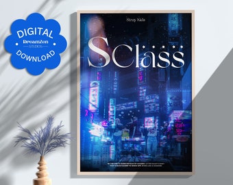 Stray Kids S-Class ポスター、ミニマリスト SKZ ミュージック ポスター、デジタル ダウンロード、KPOP 印刷可能な壁アート装飾プリント