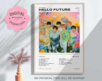 NCT Dream - Hello Future Album Poster, Minimalist Music Print,  Digital Download, Aesthetic KPOP Wall Decor