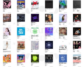 K-POP CDアルバム スタイリッシュデザイン 1000+ KPOP 2023 Album Posters Kit, Minimalist Album, Digital