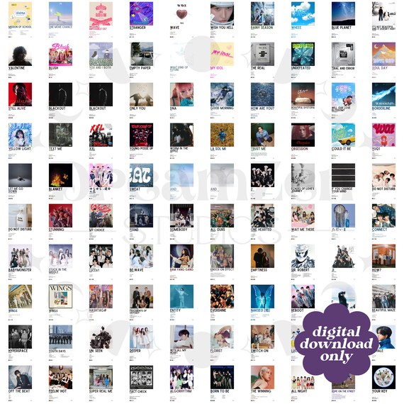 KーPOPアルバム まとめ売り Zestaw 1000+ plakatów albumowych KPOP 2024, minimalistyczny album