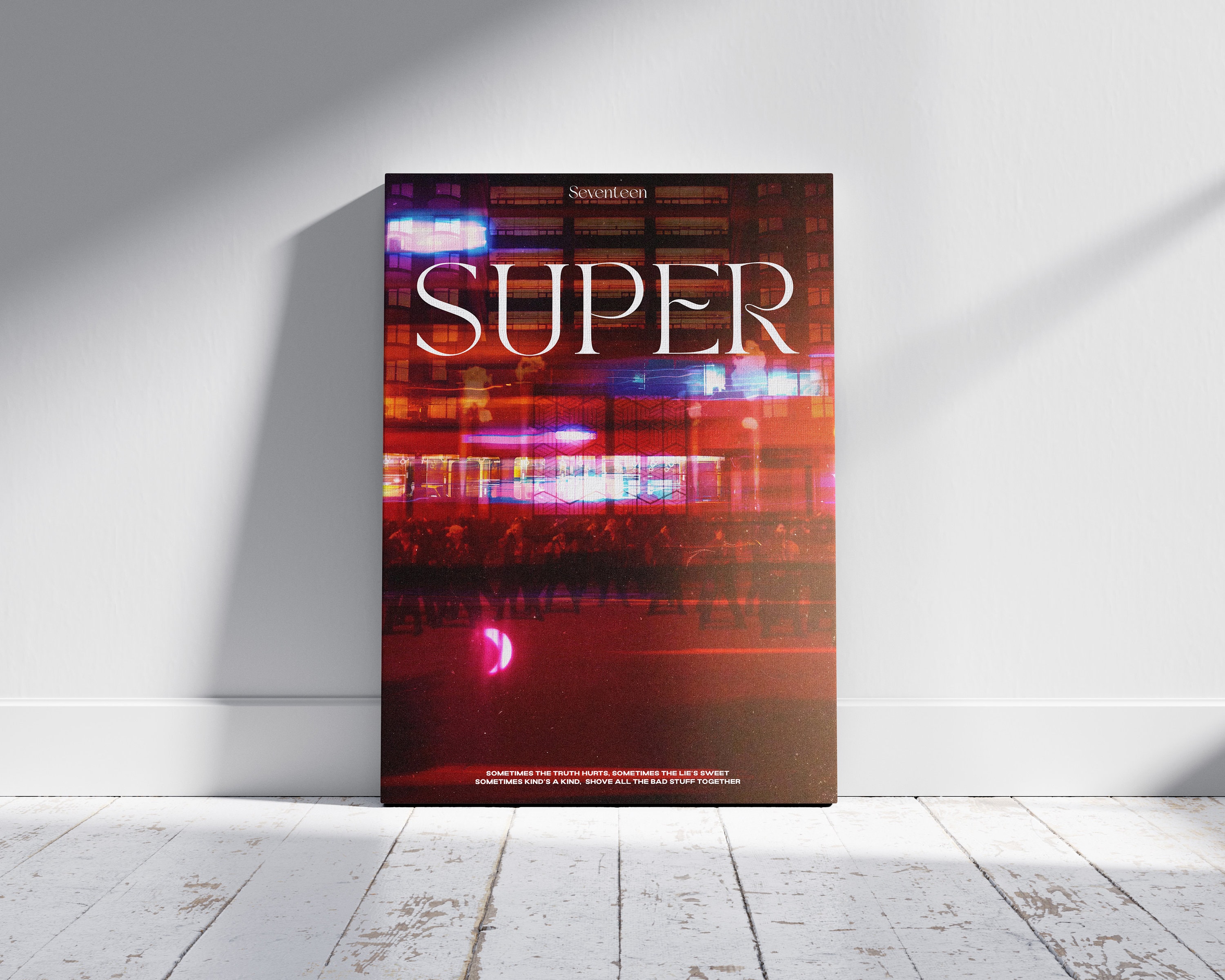 Seventeen Super Poster, SVT Minimalist Music Poster, Digital