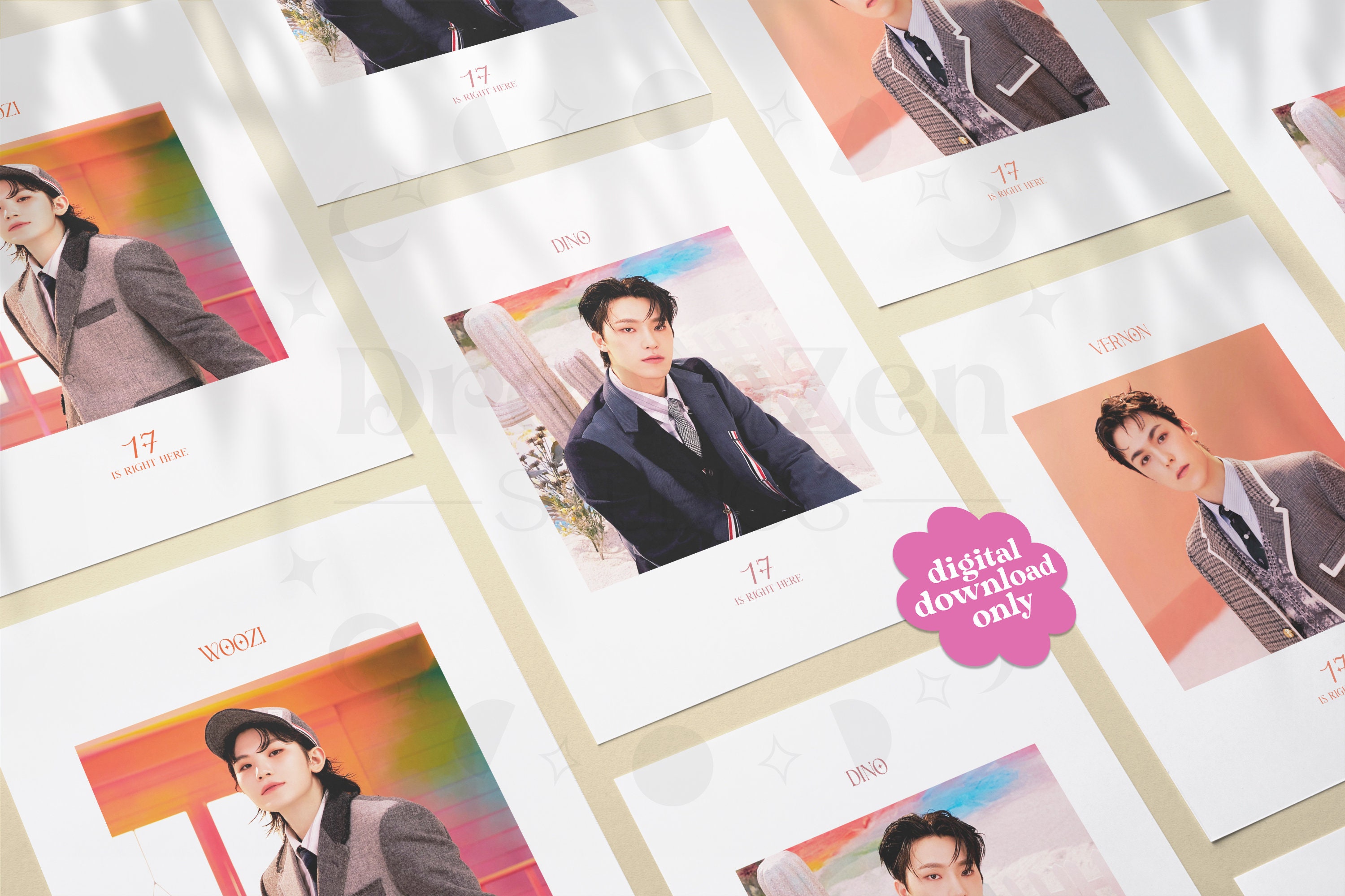 SVT - 17 is Right Here Digital Poster, Seventeen, Minimalist