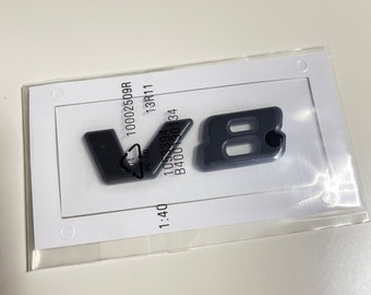 NOUVEAU Autocollant V 8 Auto Tuning Voiture SUPER Emblème Logo Style 7 x 2 cm Noir