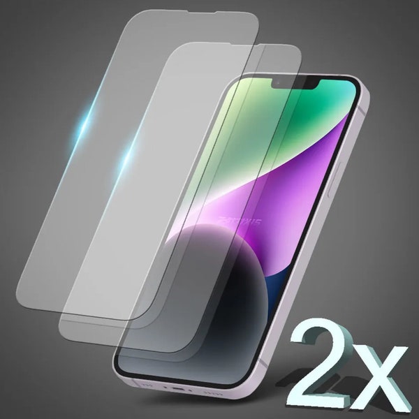 2x Echt Glas für iPhone 15 14 13 12 11 Pro Max Mini Panzerfolie Schutz