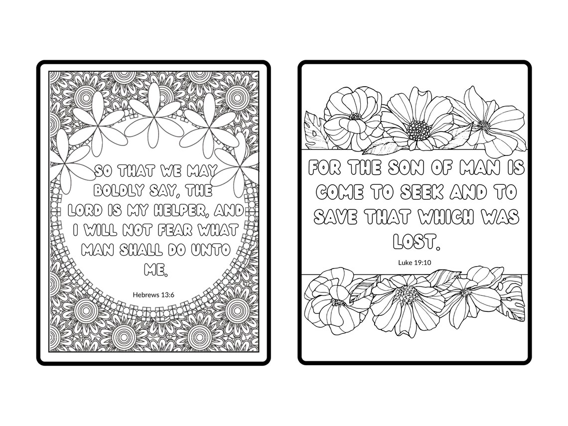 Bible Verse Adult Coloring Pages-kjv Bible Verse - Etsy