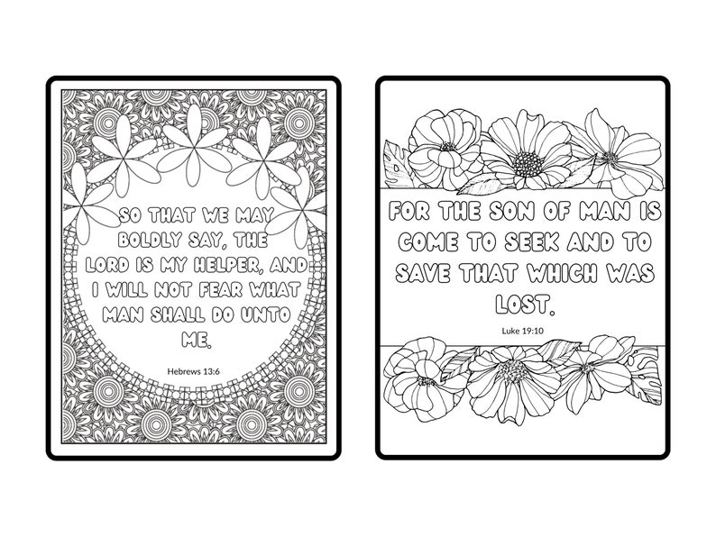 Bible Verse Adult Coloring Pages-kjv Bible Verse - Etsy