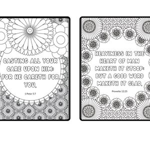 Bible Verse Adult Coloring Pages-kjv Bible Verse - Etsy