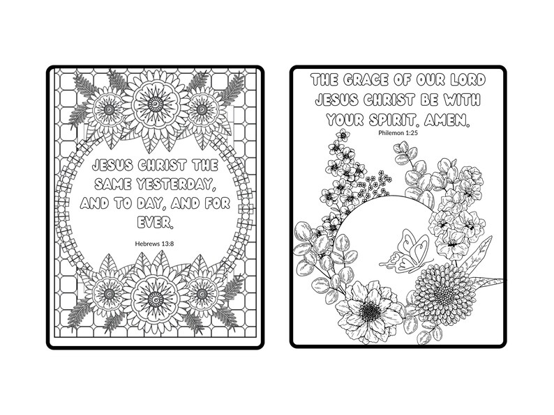 Bible Verse Adult Coloring Pages-kjv Bible Verse - Etsy