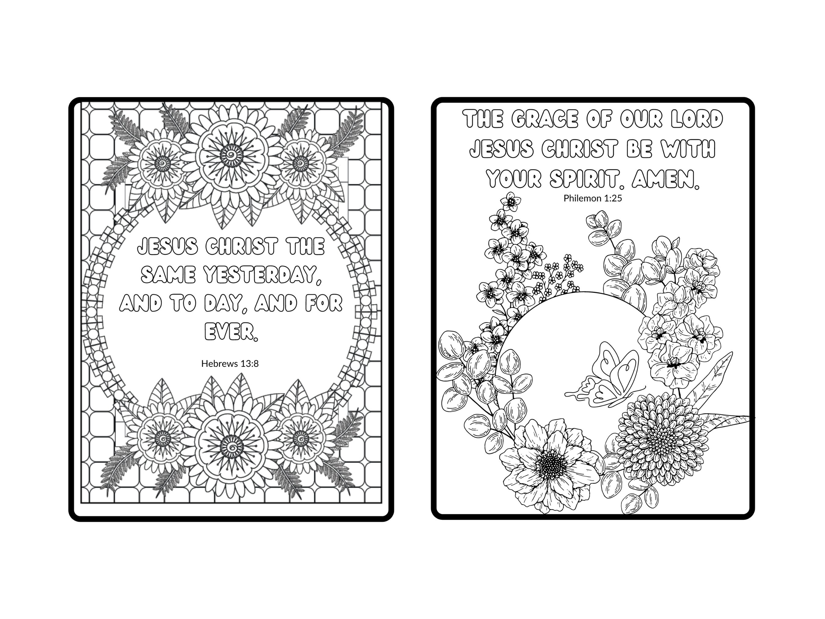 Bible Verse Adult Coloring Pages-kjv Bible Verse - Etsy