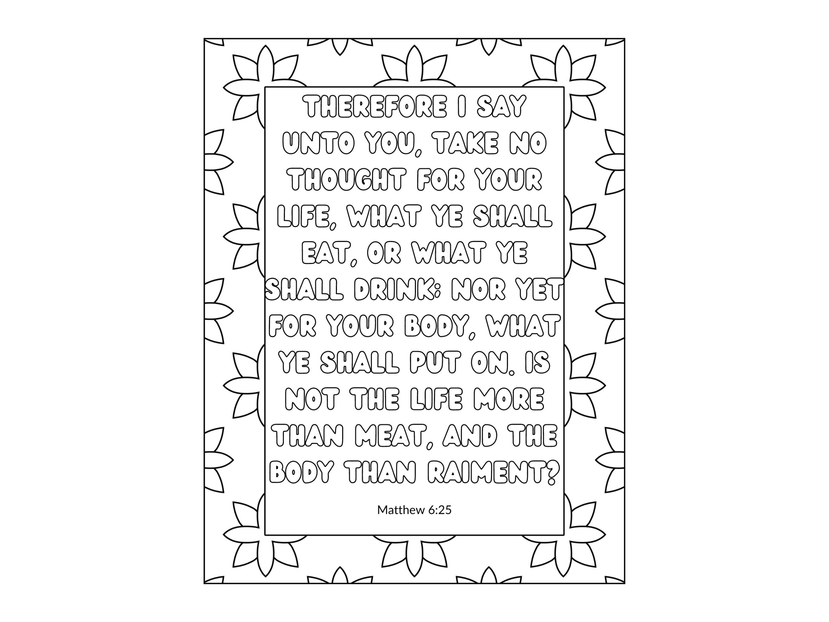 Bible Verse Adult Coloring Pages-kjv Bible Verse - Etsy