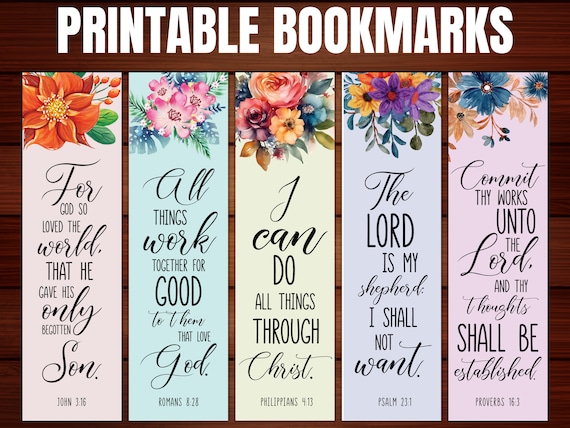 printable bookmarks with bible verses