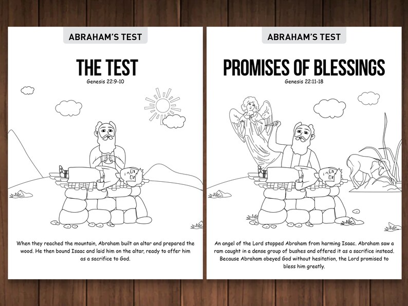 Abraham's Test Bible Story Coloring Pages, Abraham and Isaac,bible ...
