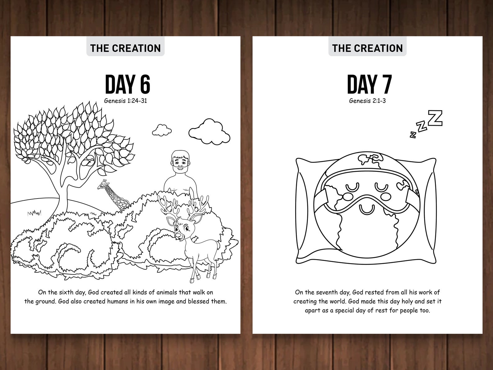 The Creation Bible Story Coloring Pages Sunday School,homeschool