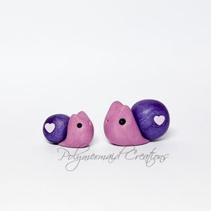 Tiny snail - miniature polymer clay figure