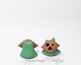 Zelda Makar Korok - miniature polymer clay sculpture