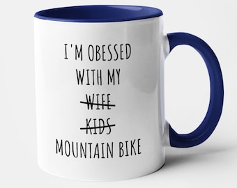 Personalized Mountain Bike Mug, Personalized Mountain Bike Gift, Bicycle Lover, Cyclist Gift, Mountain Biking Gift, Cycling Mug, Bicyclist