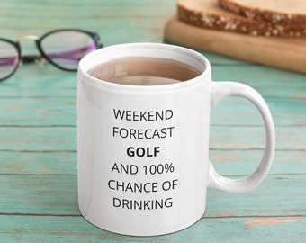 Funny Golf Mug, Funny Golfing Coffee Cup, Golf and Drinking, Golfer Gift for Her, Golfing Gift for Him, Golf Gifts for Men, Golfing Mug Gift