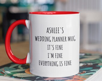 Personalisierte Hochzeitsplaner Tasse, Hochzeitsplaner Geschenk, Hochzeitskoordination, Eventplaner Tasse, Hochzeitsplaner Tasse, Lustiger Hochzeitsplaner
