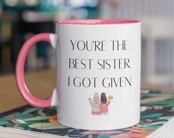Beste Schwester Tasse, Schwester Geburtstag Geschenk, Schwester Weihnachten, Geschenk für Schwester, Beste Schwester Geschenk, Schwester Kaffeetasse, Lustiges Schwester Geschenk