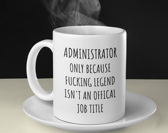 Funny Administrator Mug, Admin Assistant, Sarcastic Admin Gift, Admin Assistant Gift, School Administrator, System Administrator, New Admin