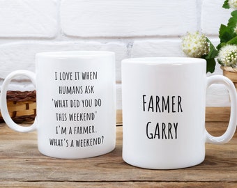 Personalized Farmer Mug, Farmer Gift, Gift for Farmers, Rancher Gift, Rancher Mug, Farm Life, Dairy Farmer Gift, Funny Farmer Mug, Farmer