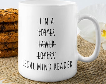 Taza De Abogado Divertida, Regalo De Abogado, Lector De Mentes Legales, Regalo De la Facultad De Derecho, Taza Personalizada De Abogado, Graduación De Abogado, Taza De Abogado Divertido