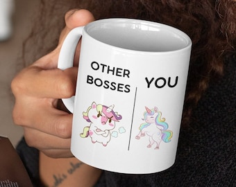 Funny Boss Mug, Gift for Boss, Boss Appreciation, Best Boss Ever, Girl Boss Mug, Unicorn Boss Gift, Boss Leaving Gift, Boss Christmas Gift