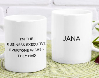 Taza ejecutiva de negocios personalizada, soy el ejecutivo de negocios que todos desearían tener, regalo de negocios, regalo ejecutivo de negocios, ejecutivo de cuentas