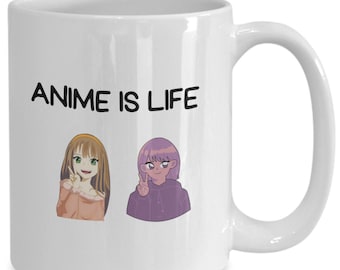 Anime Is Life, Animation Mug, Anime Mug, Anime Gift, Anime Coffee Mug, Kawali Mug, Manga Mug, Anime Mugs, Anime Lover Gift, Anime Gift Idea