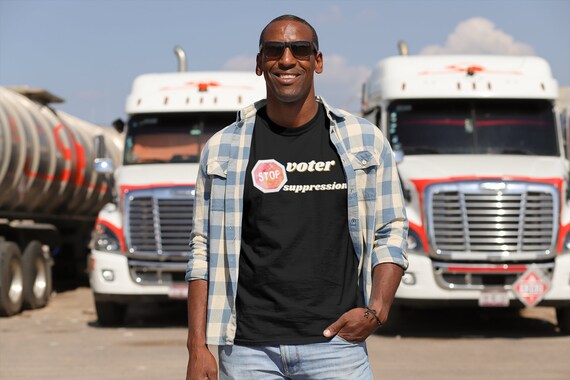 Voter Suppression Short Sleeve Tee| Urban| Ethnic| Black owned shop| Adult T-shirt| Gift| Birthday| Tshirt| T shirt| Awareness T-shirt| Tee|