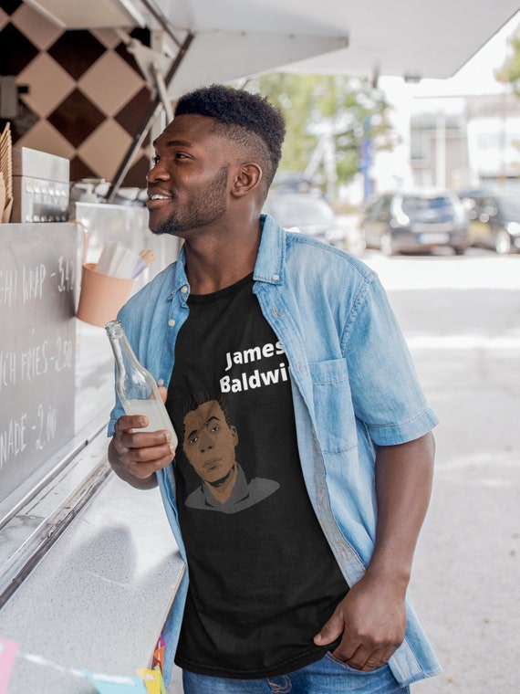 James Baldwin Short Sleeve Tee| Urban| Ethnic| Black owned shop| Adult T-shirt| Gift| Birthday| Tshirt| T shirt| Awareness T-shirt| Tee| Afr
