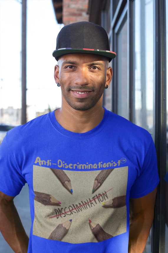 No Discrimination Short Sleeve Tee| Urban| Ethnic| Black owned shop| Adult T-shirt| Gift| Birthday| Tshirt| T shirt| Awareness T-shirt| Tee|