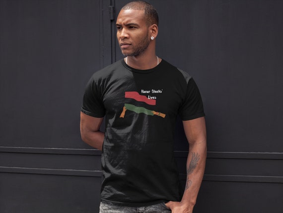Honor Black Lives Short Sleeve Tee| Urban| Ethnic| Black owned shop| Adult T-shirt| Gift| Birthday| Tshirt| T shirt| Awareness T-shirt| Tee|