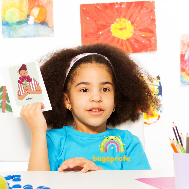 Spanish Verbs Flashcards Printable for School Activities for Etsy