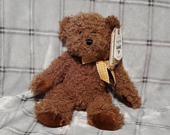 GANZ Stuffed Teddy Bear - BROWN soft with original tags - wonderful condition kids toy