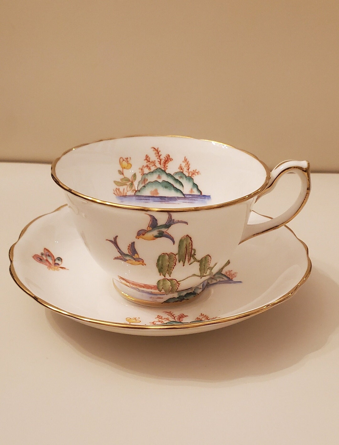 Vintage Beautiful Tea Cup Hammersley and Co Fine Bone China Tea Cup Etsy