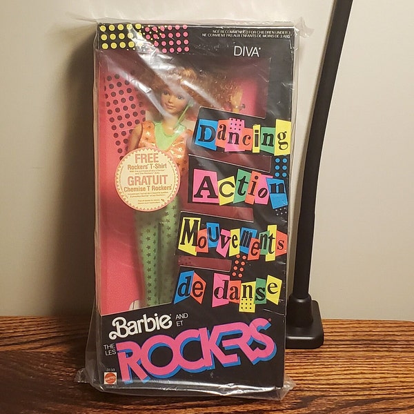 Abito Barbie Rock Stars Tour Fashions Mattel 3391, Anni '80, RARO Nuovo