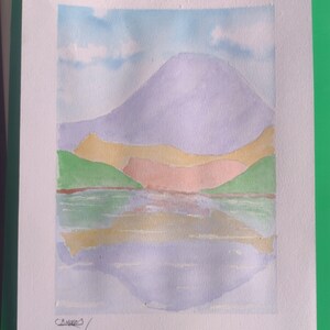 Original handmade signed watercolour