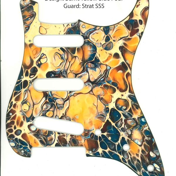 Blue Strat Pickguards Etsy