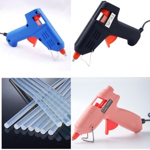 Glue Gun for Crafting, Hot Glue Gun with 10 Free Glue Sticks, UK Plug 20W for DIY Arts, Hobby, Wood, Glass, Plastic, Home Repairs, Fabric