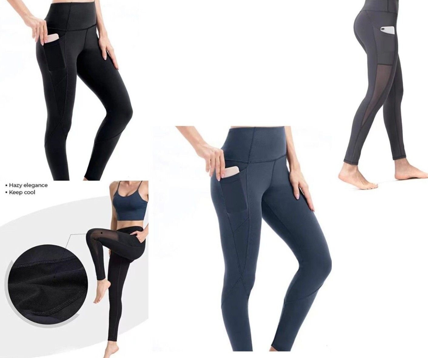 Womens High Waisted Seamless Thick Ribbed Gym Leggings Running Jogging  Bottoms